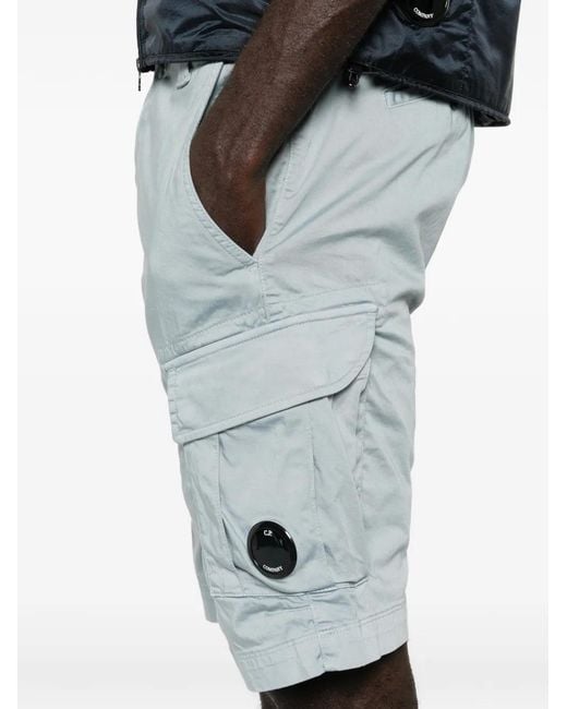 C P Company Blue Lens Detail Cargo Shorts for men