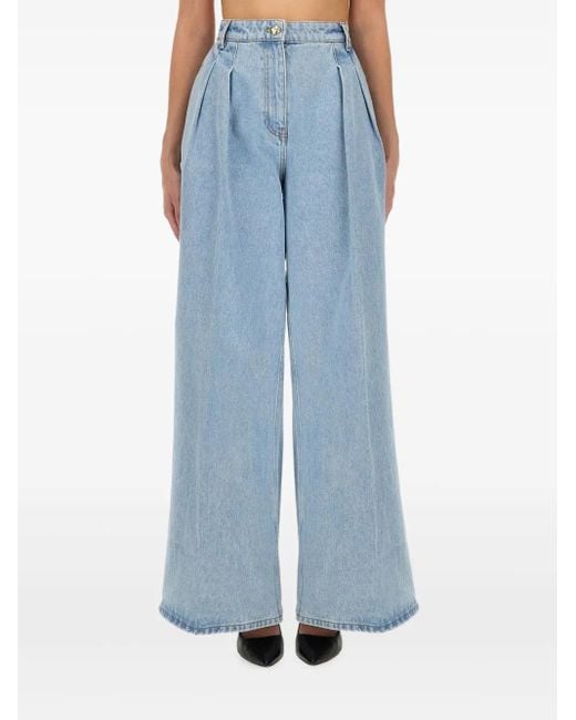 Nina Ricci Blue Pleated Denim Trousers