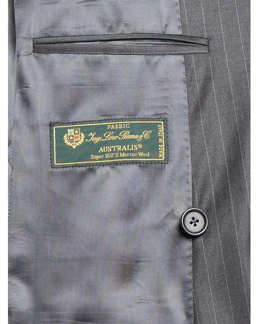 Franzese Collection Gray Pinstripe Double-Breasted Suit for men