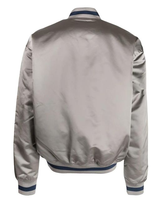 Carhartt Gray Logo-Patch Bomber Jacket for men