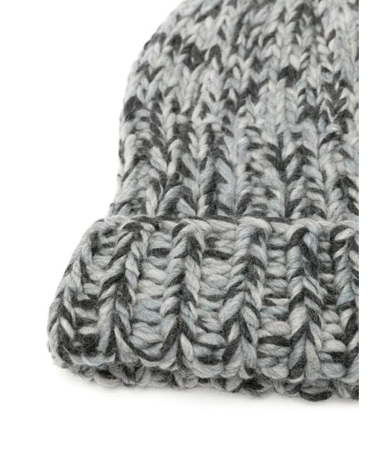 Ganni Gray Knitted Hat