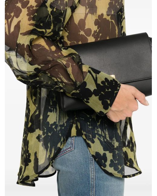 Victoria Beckham Green Silk Georgette Shirt