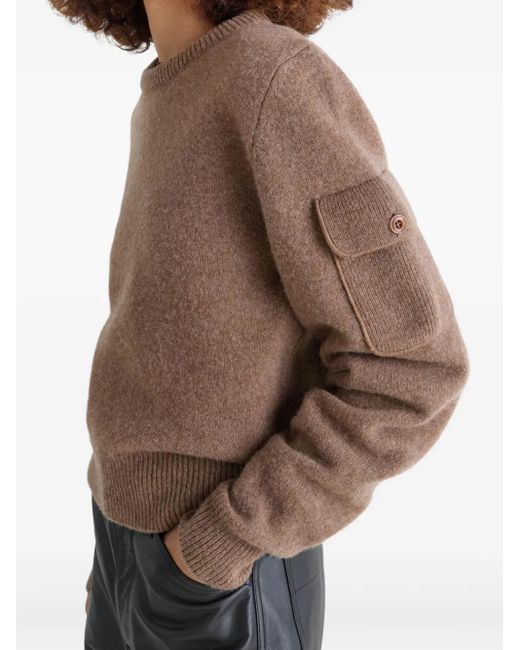 Lemaire Brown Pullover Mit Tasche