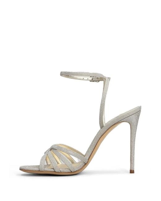 Casadei White Julia Solar Eclipse Sandals
