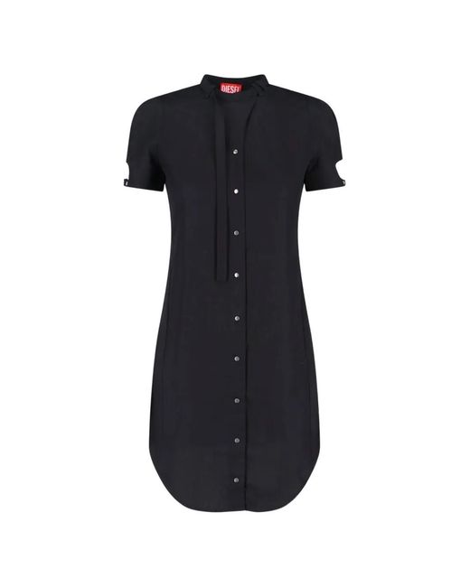 DIESEL Black Cut-Out Button Dress