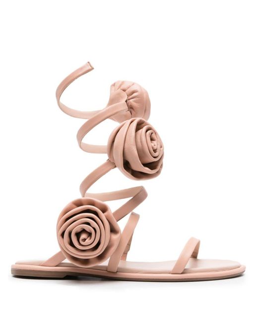 Le Silla Pink Rose Flat Sandals