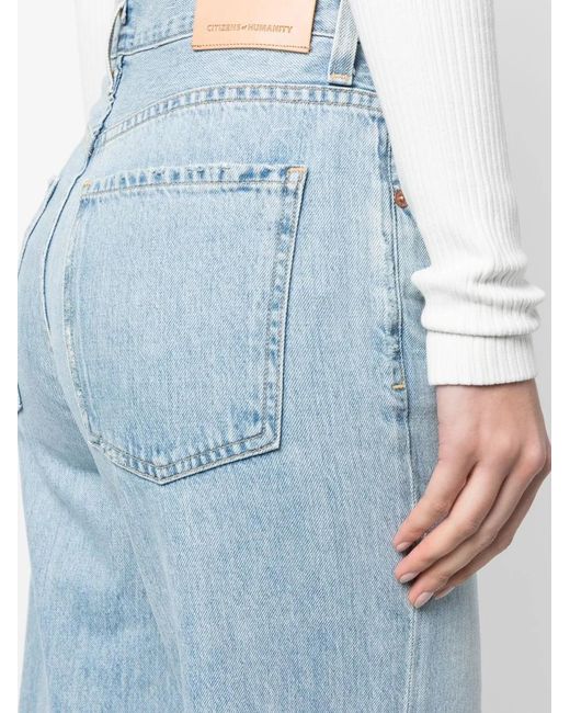 Citizens of Humanity Blue Wide-leg Jeans