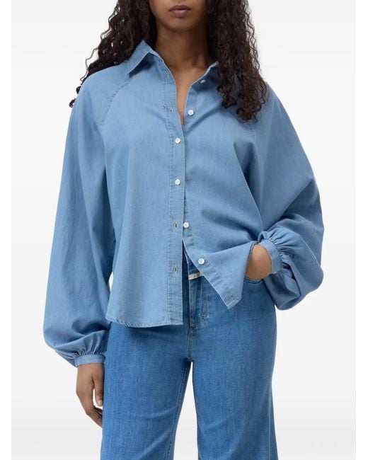 Closed Blue Denim-Effect Shirt