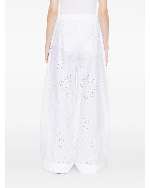 Herno White Drawstring-Fastening Trousers