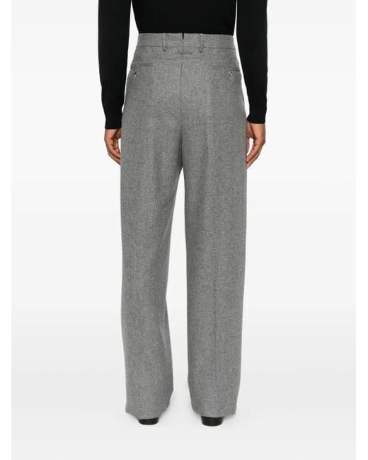 Tom Ford Gray Pleated-Front Trousers for men
