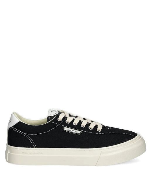 Stepney Workers Club レースアップ キャンバススニーカー Black