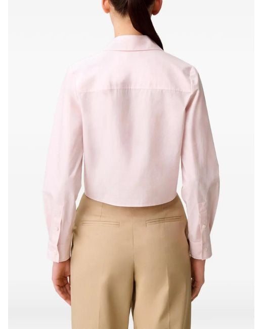 Claudie Pierlot Pink Cutout Buttoned Cotton Shirt