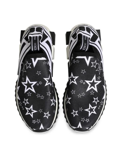 Dolce & Gabbana White Sorrento Star-Print Sneakers for men