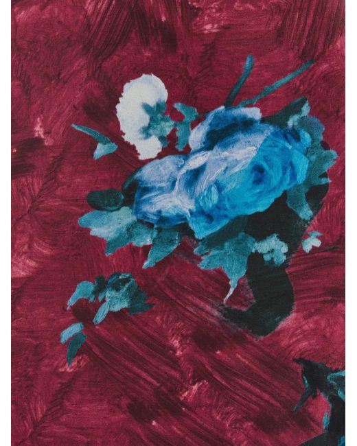 Erdem Red Midirock mit Blumen-Print