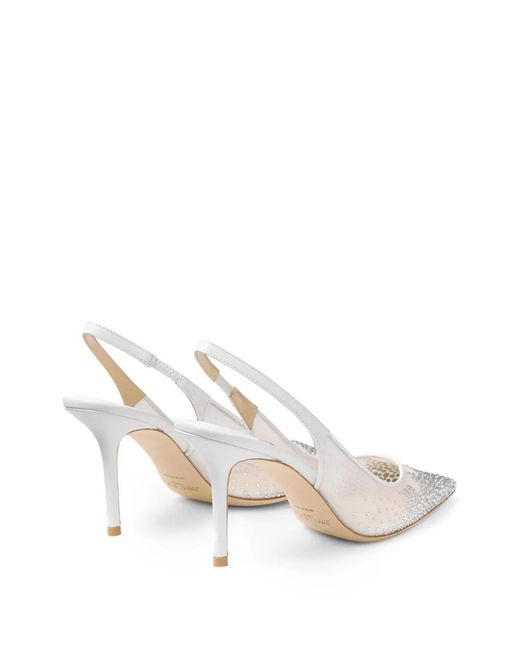Jimmy Choo White Love Slingback Pumps