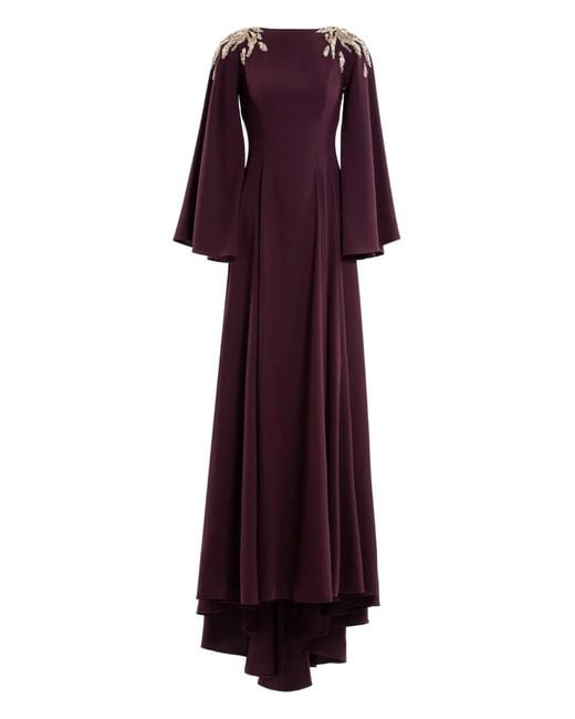 Saiid Kobeisy Purple Embellished Maxi Dress