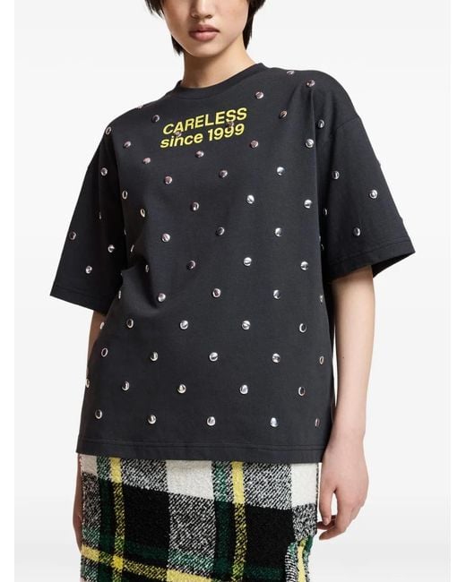 Essentiel Antwerp Black Kourse Stud-Embellished T-Shirt