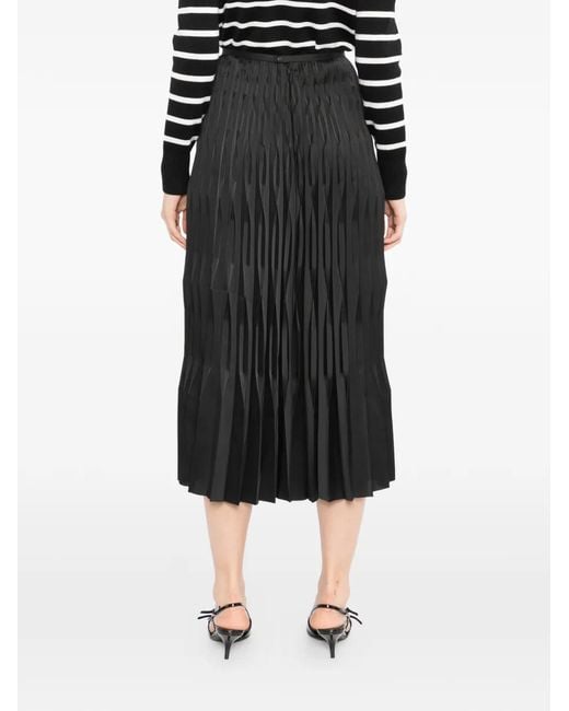 JNBY Black Draped Pleated Skirt