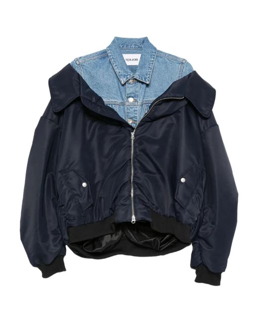 Facon Jacmin Women's Blue Mathilde Zip-Fastening Jacket