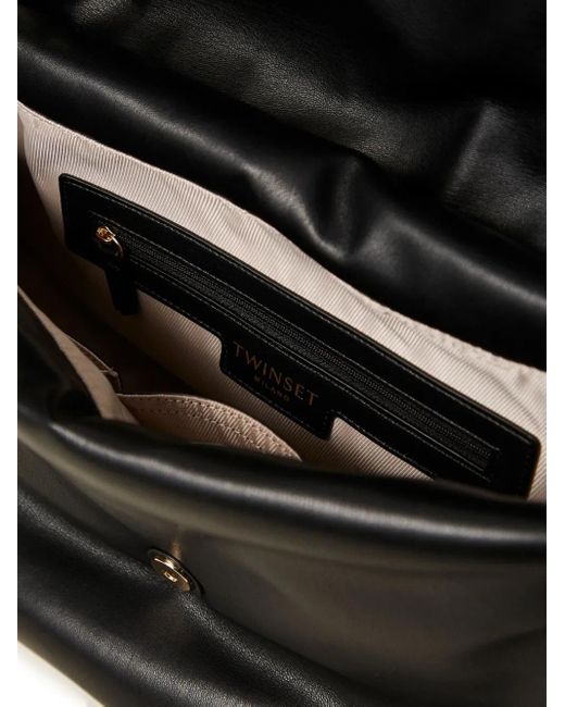 Twinset Black Padded Top-Handle Shoulder Bag