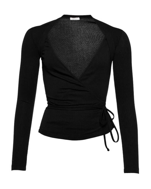 Eres Black Charlotte Wrap Top