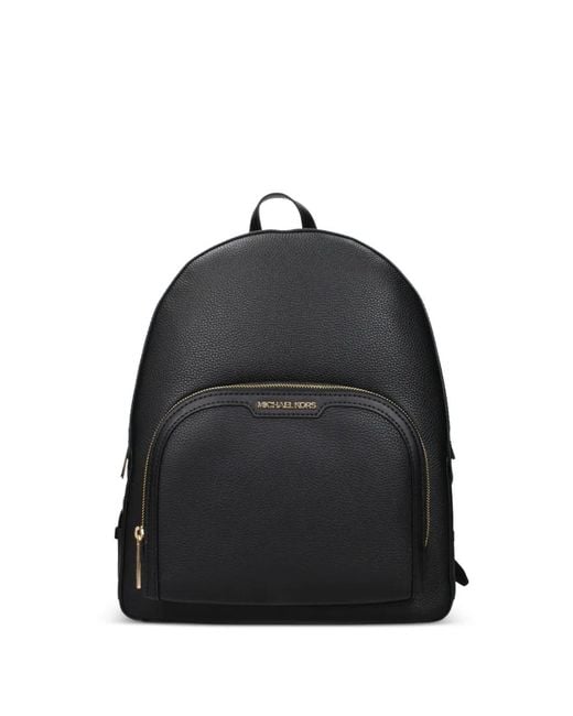 Michael Kors Black Large Jaycee Pebbled-Leather Backpack