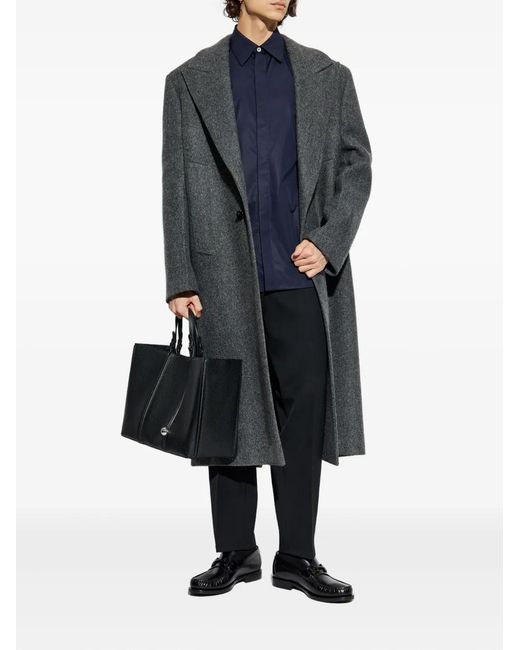 Jil Sander Gray Wool Coat for men