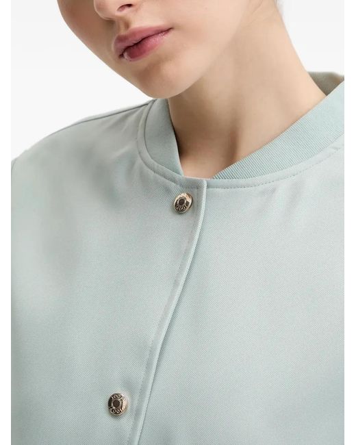 Joop! Blue Patch-Pocket Button-Up Bomber Jacket