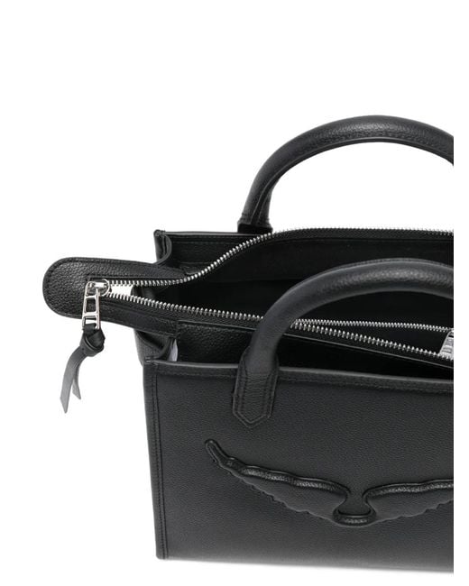 Zadig & Voltaire Black Angel Tote Xs Grained Leather