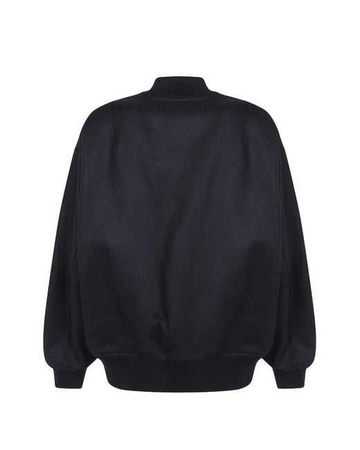 DR. HOPE Blue Herringbone-Weave Bomber Jacket