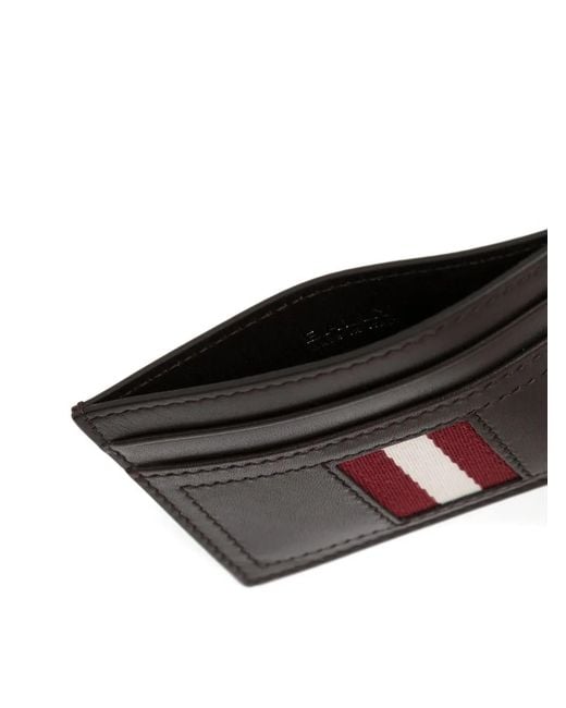 Bally Black Leather Cardholder for men