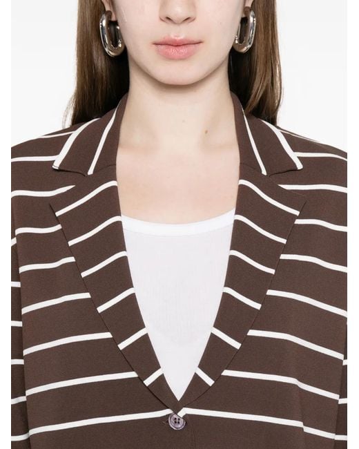 Kangra Brown Striped Blazer