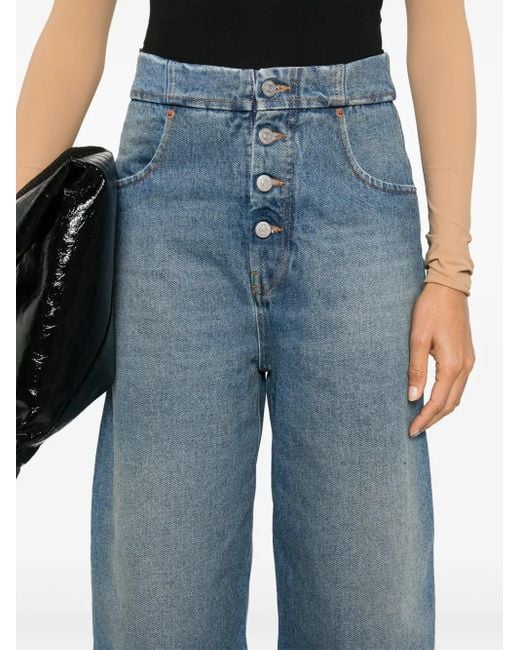MM6 by Maison Margiela Blue Wide-Leg Denim Jeans