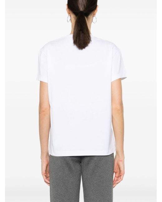 Camiseta con logo bordado Stella McCartney de color White