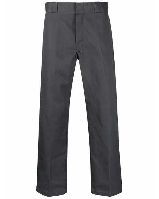 Dickies Blue Rear Logo-Patch Trousers for men