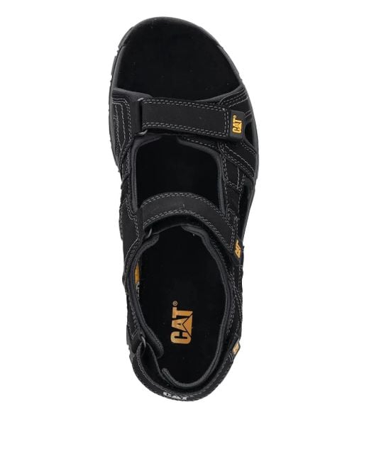 Caterpillar Black Giles Three-Strap Sandals for men