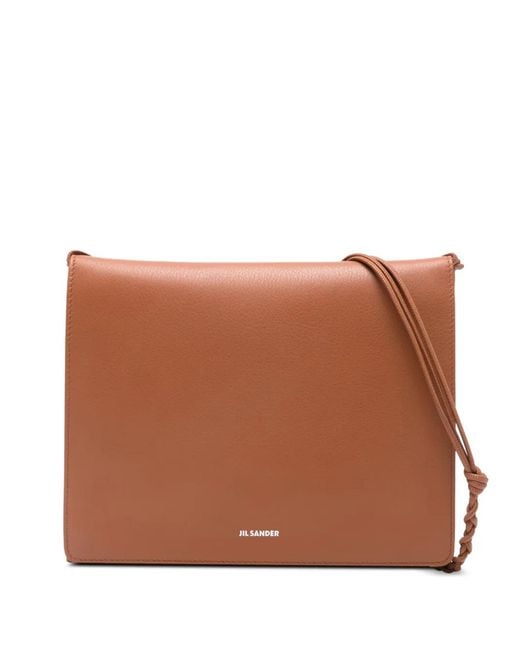 Jil Sander Brown Medium Tangle Cross Body Bag