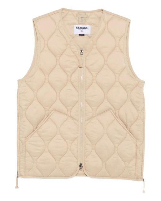 Sebago Natural Quilted Diamond-Pattern Vest for men