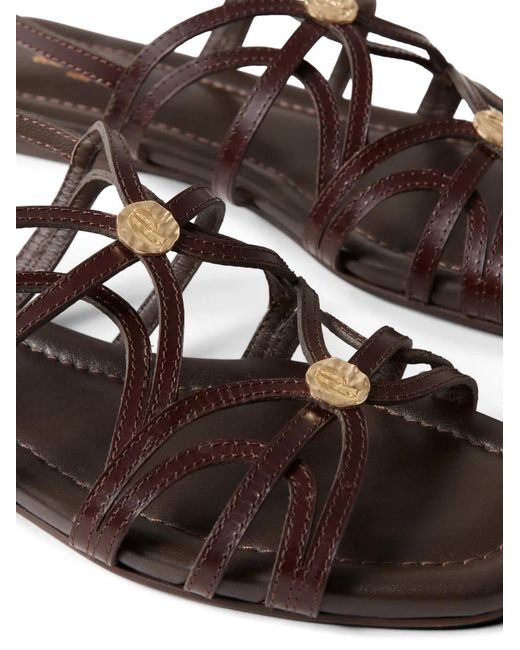 Claudie Pierlot Brown Medallion Sandals