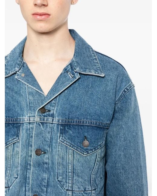 Blue Blue Japan Blue Washed Denim Jacket for men
