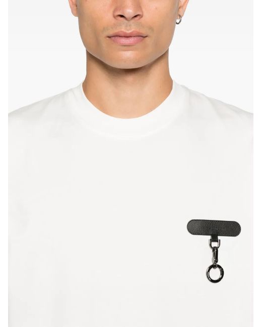 Yes London White Charm-Detailing T-Shirt for men