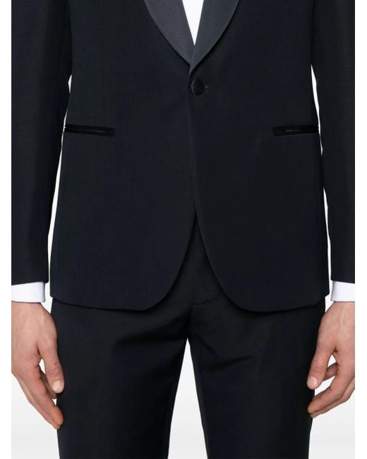 Lardini Black Satin-Trim Suit for men
