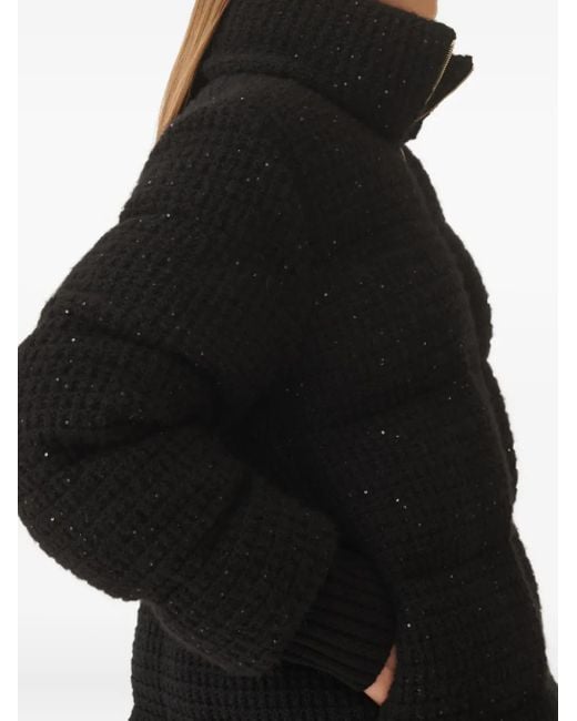 Fabiana Filippi Black Quilted Sequin Jacket