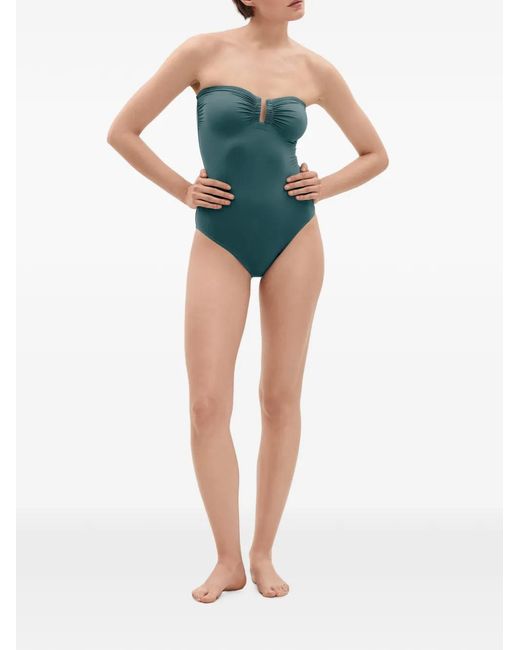 Eres Blue Cassiopée Ruched Swimsuit