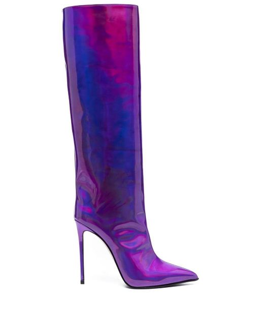 Le Silla Leather Eva Knee-high Boots in Purple | Lyst Canada