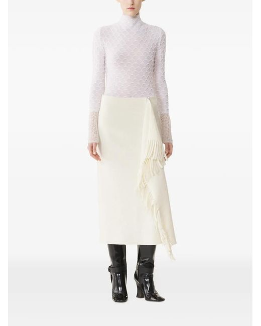 Lanvin White High-Neck Top