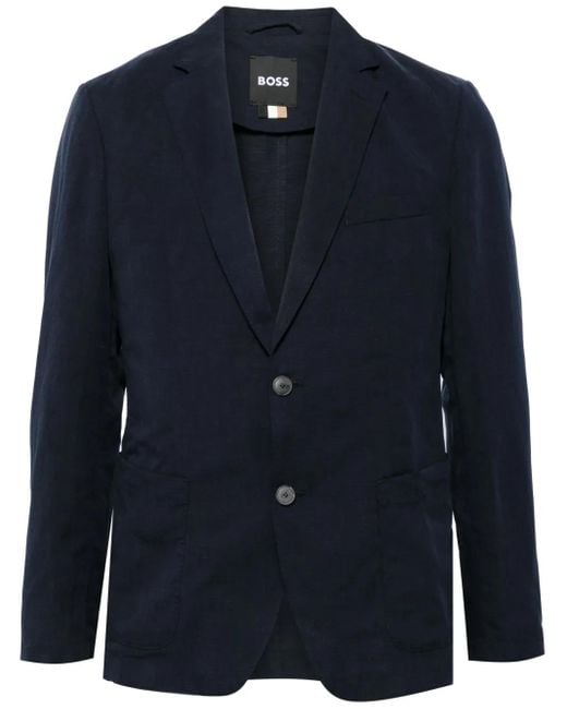 Boss Blue C-Hanry Single-Breasted Blazer for men