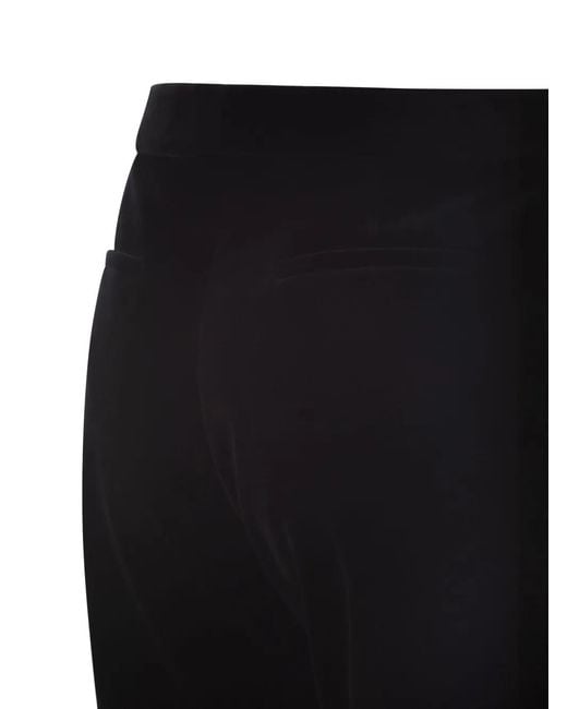 Fabiana Filippi Black Velvet Cotton Trousers