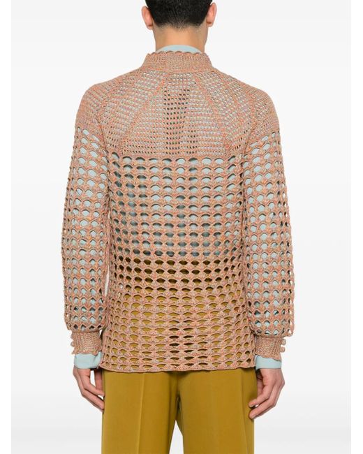 Valentino Garavani Pink Pull En Crochet for men