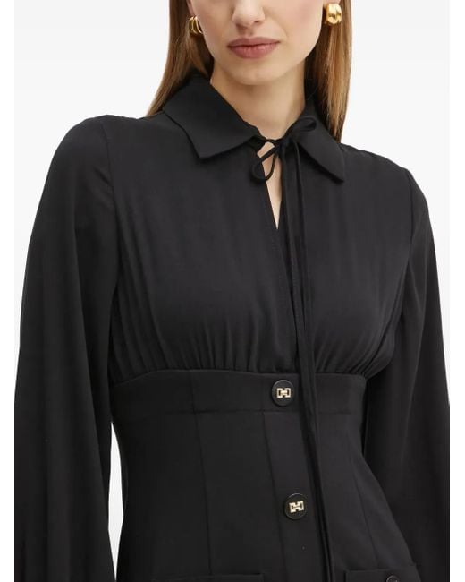 Liu Jo Black Button-Detailed Dress